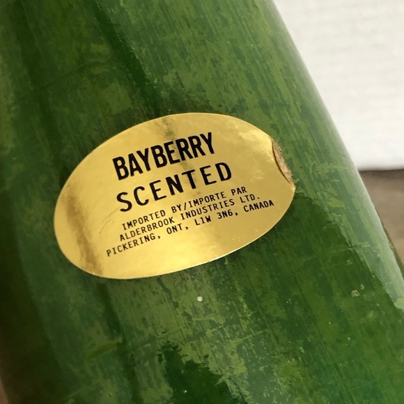 Vtg Alderbrook Bayberry Scented Pillar Candle - Picture 4 of 15